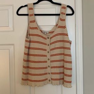 Madewell Kingston Stripe Button Front Sweater Tank